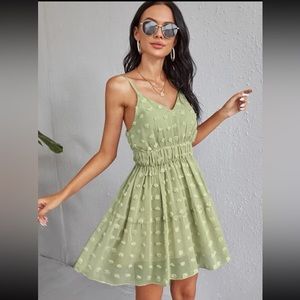 Shein Solid Swiss Dot Cami Dress (US 8/10 - L)